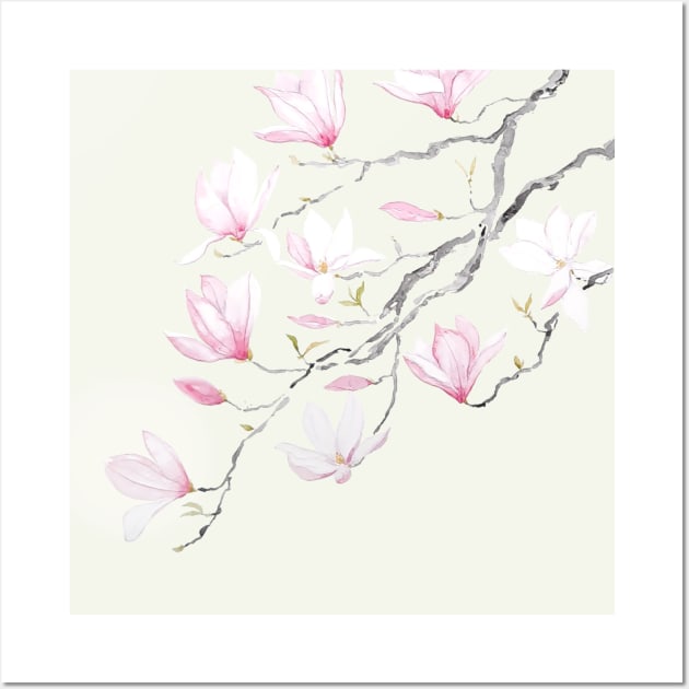 magnolia flower Wall Art by colorandcolor